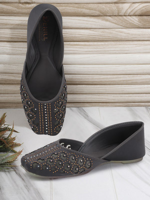 Denill Bellies For Women(Grey , 4)