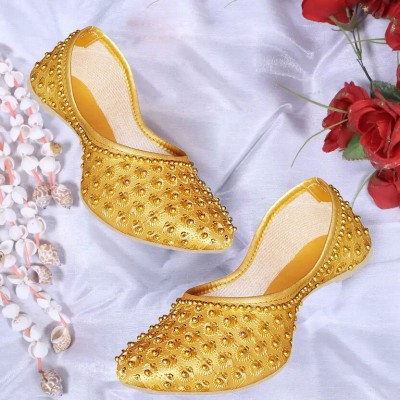 sdshopping ladies Jutti Mojari Jutis For Women(Gold , 5)