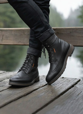 ALBERTO TORRESI Sabastian Brouge High Tops Series 36 Boots For Men Boots For Men(Black , 7)