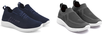 Face Stylish Sports Shoes for Men – Ideal for Running, Gym & Training Sneakers For Men(Blue, Grey , 10)
