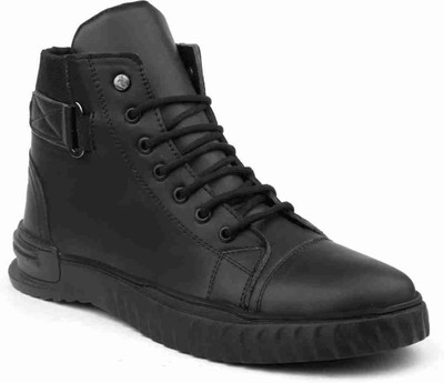 Nisho shoes Boots For Men(Black , 8)