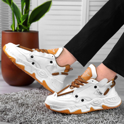 STARLOOK Trendy High Premium Quality Chunky Sole White & Tan Casuals For Men(Tan , 10)