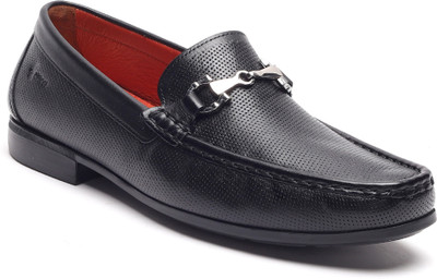 GABICCI Gabicci Mens Slip On Boyle 2.0 Black Leather Formal Shoes Loafers For Men(Black , 9)