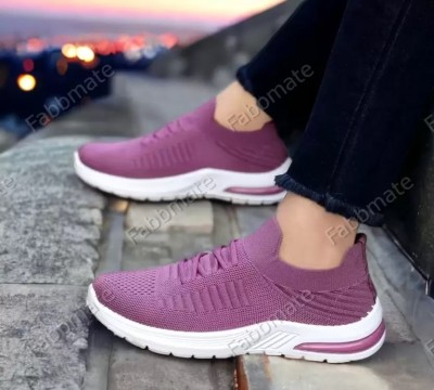Fabbmate Fabbmate Trendy Memory Foam Walking Running Shoes For Women(Purple)