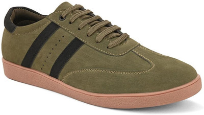 Roadster Sneakers For Men(Olive, Black , 10)