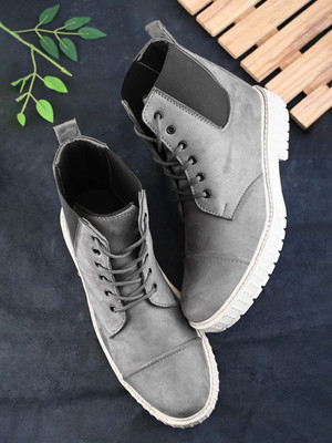 KILLER Grey Casual Boots For Men Boots For Men(Grey , 7)