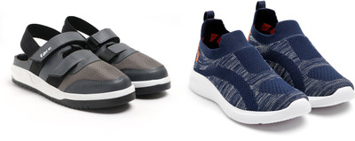 Face Stylish Sports Shoes for Men – Ideal for Running, Gym & Training Sneakers For Men(Navy, Grey , 10)