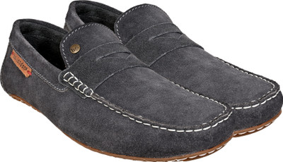 HX London moccasins casuals Driving Shoes For Men(Grey , 7)