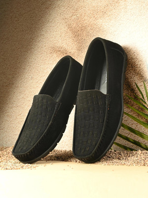 KILLER KL50002 Lightweight Comfort Extra Soft Summer Trendy Premium Stylish Loafers For Men(Black , 8)