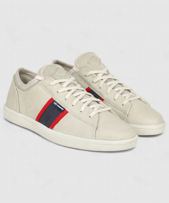 LEE COOPER Leather Casual Lace-Up Stylish Lightweight and Comfortable Daily Wear Sneakers For Men(White , 7)