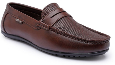 action Lightweight | Comfortable | Trendy | Daily Wear | Synthetic Leather Loafers For Men(Brown , 7)