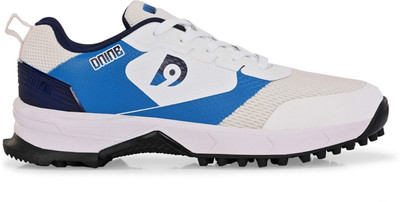 Dnine FORCE-Rubber Studs Cricket Shoes For Men(White, Blue , 10)
