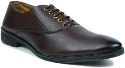 KATENIA Formal shoes for Men's Lace Up For Men(Brown , 7)