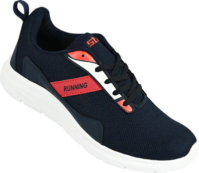 STIO ECO-5 Sports shoes for Men | Gym Training Walking Running Shoes For Men Outdoors For Men(Navy, Red , 7)