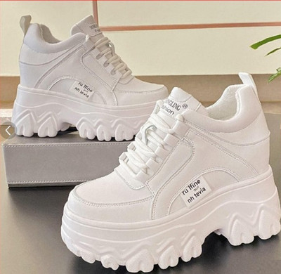 APIPPO White shoes for women Sneakers For Women(White , 3)