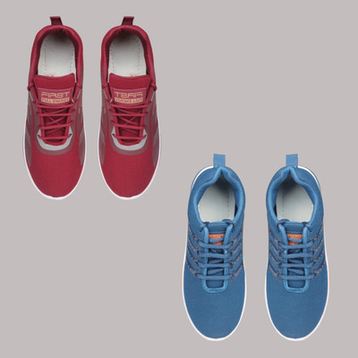 AYANSH MANUFACTURING Walking Shoes For Men(Red, Blue , 8)