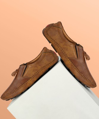 Prolific Premium Series Loafers For Men(Tan , 9)