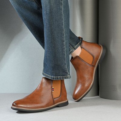 ARSOL Chelsea Boots Tan Boots For Men(Tan , 8)