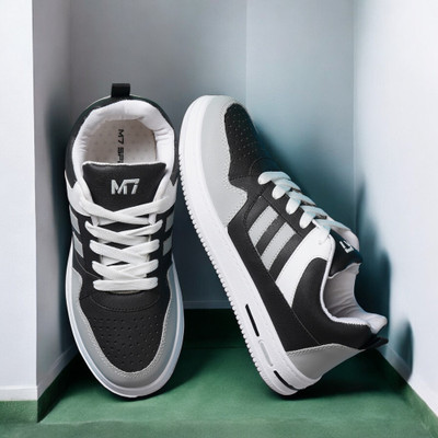 M7 By Metronaut M7-Unique Modern Leather Causal Wear Sneakers For Men(Black , 6)