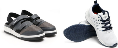 Face Stylish Sports Shoes for Men – Ideal for Running, Gym & Training Sneakers For Men(White, Grey , 10)