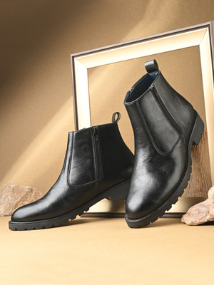 Bucik BCK1080 Lightweight Comfort Extra Soft Summer Trendy Premium Stylish Boots For Men(Black , 7)