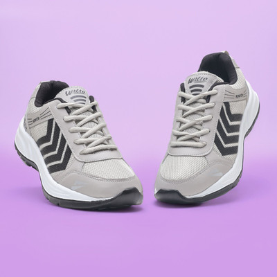 asian Wonder-14 Men’s Sports Shoes | Stylish Breathable, Lightweight Sneakers for Boys Training & Gym Shoes For Men(Grey, Black , 6)
