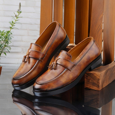 KILLER New Fashion Outdoor Trendy Lightweight Casual Loafers For Men(Tan , 6)
