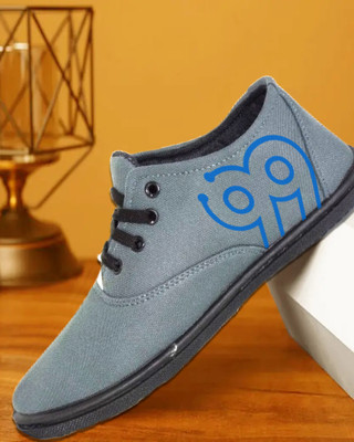 Kenamin Stylish Casual Shoes for Men and kids Casuals For Men(Grey, Blue , 6)
