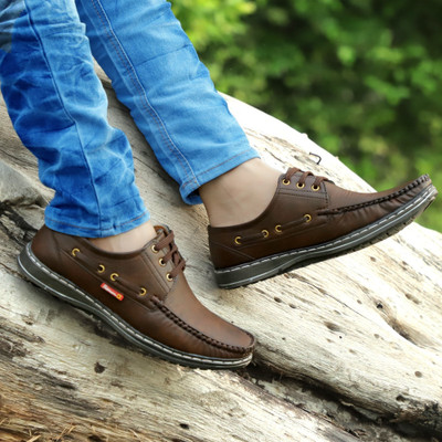 GULASS WICK Derby Casual Shoes Loafers For Men(Brown , 8)