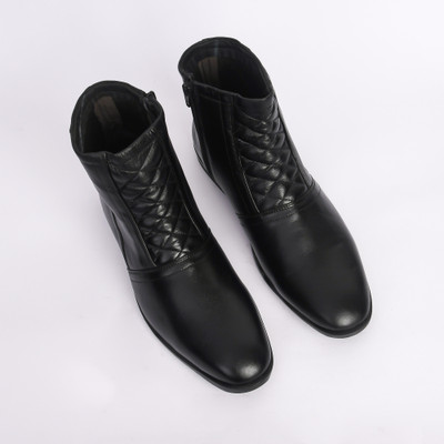 obot Pure Leather shoes Slip On For Men(Black , 6)