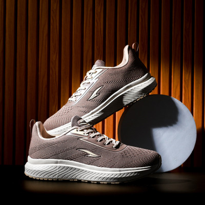 asian Running Shoes for Men & Boys, Stylish, Lightweight Men's Sneaker Running Shoes For Men(Brown, Beige , 9)