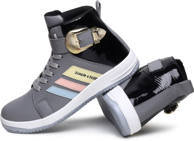 Zixer High Tops For Men(Grey , 7)