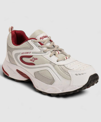 Sparx SM 171 Running Shoes For Men(White, Maroon , 8)