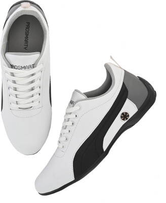 PROSMARTY Men Sports Running Shoes (White/Black) Running Shoes For Men(White, Black , 6)