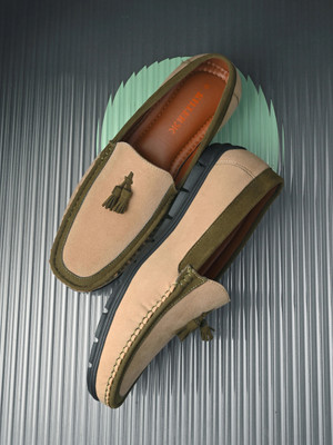 KILLER KL50003 Lightweight Comfort Extra Soft Summer Trendy Premium Stylish Loafers For Men(Beige , 8)