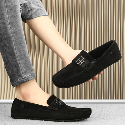 MAK TRADERS Loafers For Men(Black , 10)