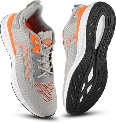 FUEL Lift Sports Shoes For Walking Running Comfortable, Lightweight and Breathable Running Shoes For Men(Grey, Orange , 7)