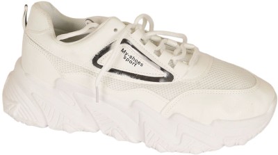 Indifeet Snow Storm Running Shoes For Women(White , 5)