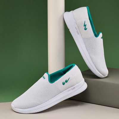 CAMPUS ZOE PLUS Women's Casual Shoes | Memory Foam Insole with Pillo Foam | Slip On Walking Shoes For Women(White , 7)