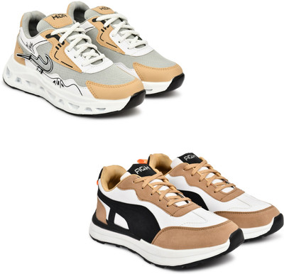 Hida Comfort Fit Sports Shoes for Gym & Outdoor Wrestling Shoes For Men(Tan, Black , 7)