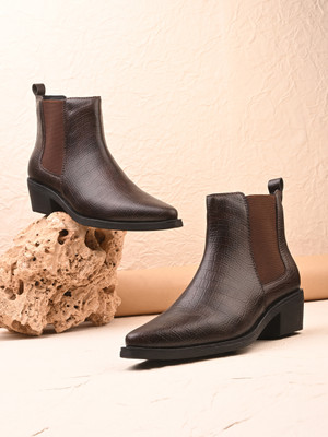 Bizzaro Boots For Women(Brown , 5)