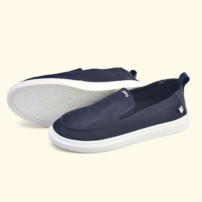 yoho Kite|TPR Sole | Stylish & Comfy Casual Shoes | Easy to Wear Fabric Material Sneakers For Men(Navy , 8)