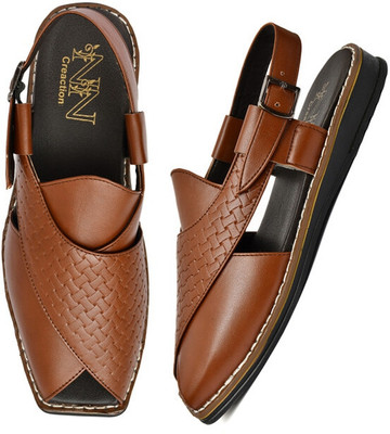 N N CREACTION Ethnic Jutti | Mojari |Sherwani Shoes Mojaris For Men(Tan , 9)