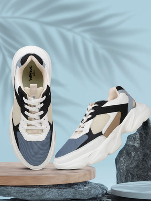 Ezok Sneakers For Men(Blue, Beige , 8)