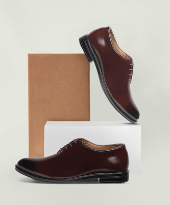 Zixer Genuine Synthetic Leather Office Brown Formal Shoes For Men || Stylish Look Oxford For Men(Brown , 7)