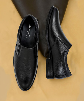 Allen Cooper Genuine Premium Leather Luxury Business Formals Slip On For Men(Black , 8)