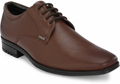 VALENTINO Genuine Leather Handmade Lace-Up Formal Shoes Comfortable LightWeight Derby For Men(Tan , 7)