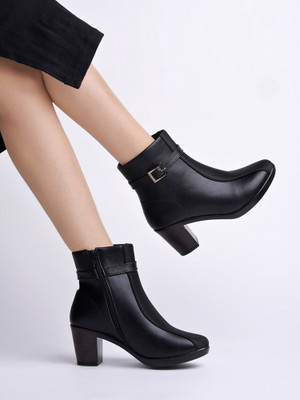 SHOETOPIA Smart Casual Boots For Women & Girls Boots For Women(Black , 3)