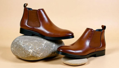 Next Walk Men's Synthetic Leather Lightweight Comfortable Trendy Outdoor Casual Shoes Boots For Men(Tan , 10)