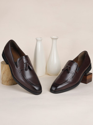 LOUIS STITCH Rosewood Formal Shoes (SXMCTA) - Mocassin For Men(Maroon , 6)
